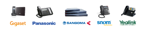 Gigaset, Panasonic, Sangoma, snom and Yealink
