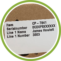 Close up example of a settings label
